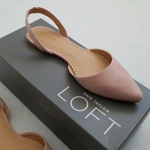 NIB Pink Loft Slingback Flats